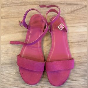 JCrew factory magenta pink ankle strap sandals size 9 women
